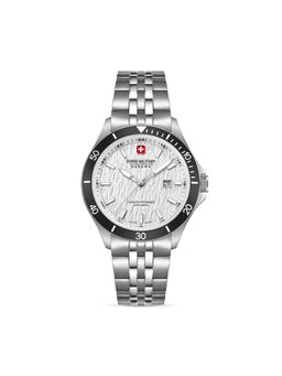 Swiss Military Hanowa - Men Flagship Elements Air Silver Round Dial Analog Watch - SMWGH0006702 (M)