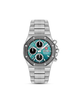 Swiss Military Hanowa - Men Damask Legends Icewater Green Round Dial Analog Watch - SMWGL0007002 (M)