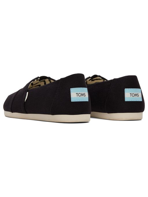 Black Cotton Slip On Shoes Buy TOMS Recycled Cotton Black Slip On