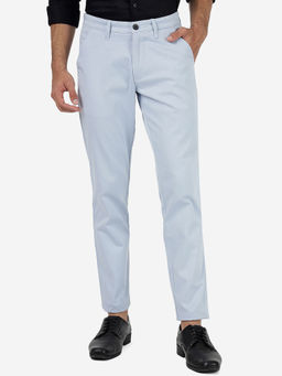 Greenfibre - Blue Solid Casual Trouser
