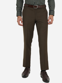 Metal - Coffee Brown Formal Rayon Trouser