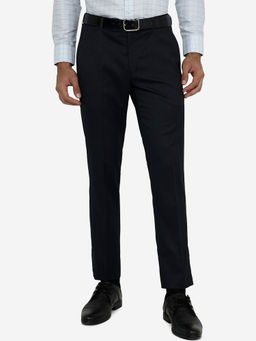 Metal - Navy Blue Formal Rayon Trouser
