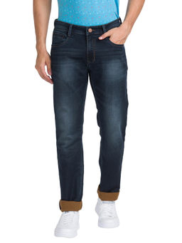 Parx - Slim Tapered Fit Solid Dark Blue Jeans