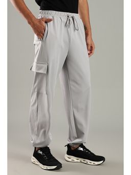 DOMIN8 - Men Side Zipper Pocket Grey Joggers