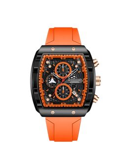 Giordano - Square Dial Multifunctional Watch For Men With Stylish Design Orange (M)