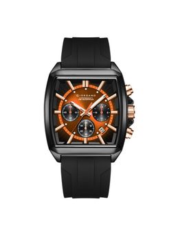 Giordano - Modern Square Face Multinational Watch For Men With Rose Gold Accents Orange (M)