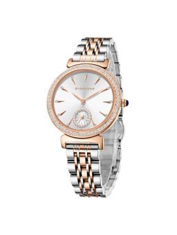 Giordano - Diamond-Accented Bezel Fashion Watch For Women White (M)