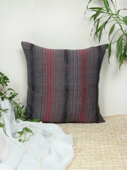 Zeba World - ZEBA Cushion Cover Cotton Blend Applique and Embroidery Motif Multicolor (24x24 inches)