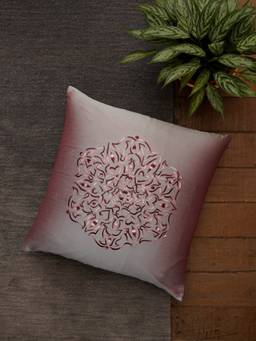 Zeba World - ZEBA Embroidered Grey Cushion Cover (16x16 inches)