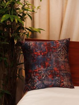 Zeba World - ZEBA Poly Canvas Leaf Cushion Cover Multicolor (16x16 inches)