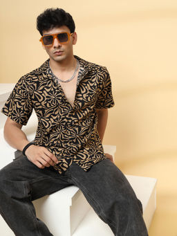 RIGO - Men Black Abstract Shirt