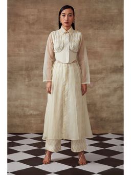 RISHI & VIBHUTI - Calla Lilly Ivory Jacquard (Set of 3)