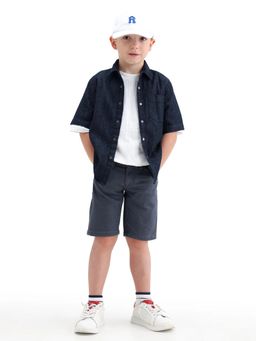 RARE ONES - Boys Cotton Blend Regular Fit Shorts