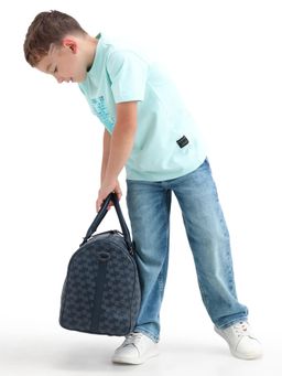 RARE ONES - Relaxed Fit Jeans with Contrast Leather Badge