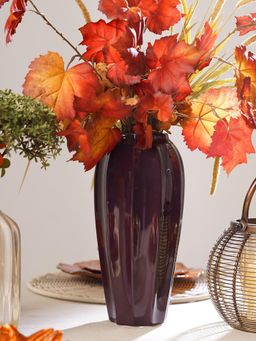 Pure Home + Living - Dark Purple Glazed Ceramic Vase (L)