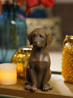 Pure Home + Living - Brown Polyresin Sitting Dog
