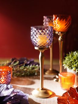 Pure Home + Living - Purple Diamond Cut Hurricane