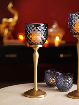 Pure Home + Living - Blue Diamond Cut Hurricane