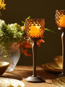 Pure Home + Living - Yellow Diamond Cut Hurricane