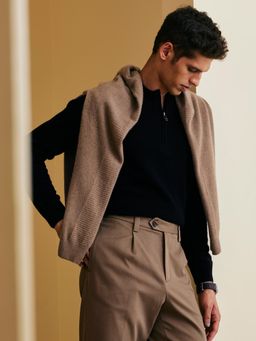 Andamen - Black Men's Full Sleeve Pullover Regular Fit Sweater