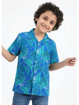 The Lion and the Fish - Hawaiian Tropical Blue Shirt