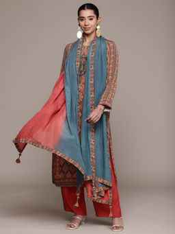 Ritu Kumar - Coral Ambi Full Sleeves Kurta with Palazzo and Dupatta