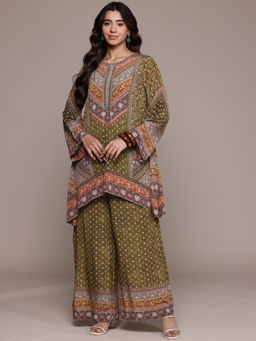 Ritu Kumar - Green Zeya Full Sleeve Ord Set