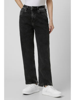 Van Heusen - Women Black Mid Wash Regular Fit Jeans