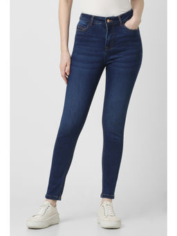 Van Heusen - Women Navy Blue Light Wash Slim Fit Jeans