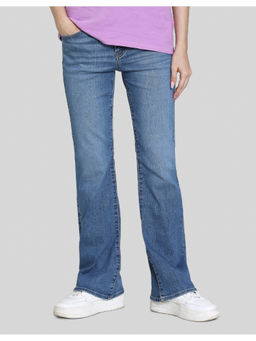 American Eagle - Women Blue Next Level Low-Rise Kick Bootcut Jeans