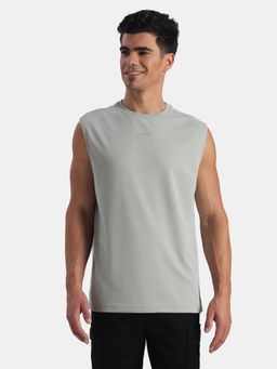 Jockey - 9929 Men Microfiber Oversized Tank Top With Stayfresh Treatment-Light Grey