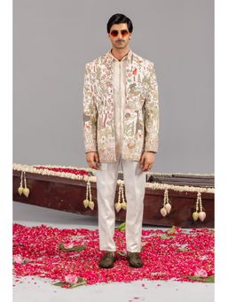 KALPRAAG - Giraffe Ivory Jodhpuri & Shirt with Pant