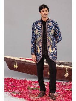 KALPRAAG - Shahibagh Navy Blue Jodhpuri & Shirt with Pant