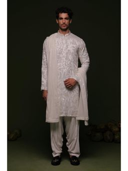 KALPRAAG - Tapa White Kurta with Salwar & Dupatta