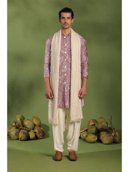 KALPRAAG - Amar Purple Front Open Kurta & Salwar with Dupatta