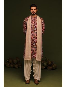 KALPRAAG - Mahipal Maroon Kurta & Salwar with Dupatta