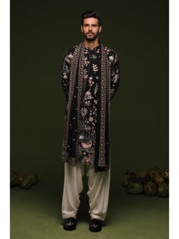 KALPRAAG - Pitri Black Kurta with Salwar & Dupatta