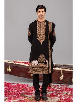 KALPRAAG - Chaar Kadam Black Kurta & Pant with Dupatta