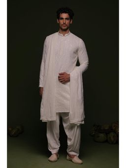 KALPRAAG - Loka White Handwork Kurta with Salwar & Dupatta