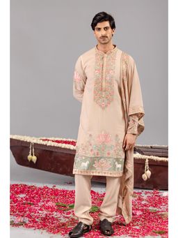 KALPRAAG - Royal Darbar Beige Kurta & Pant with Dupatta