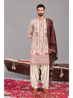 KALPRAAG - Mughal Ivory Kurta & Salwar with Dupatta