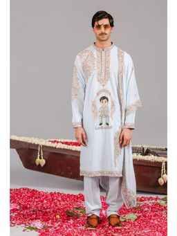 KALPRAAG - Ladkewale Sky Blue Kurta & Pant with Dupatta