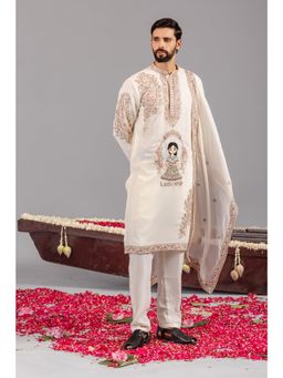 KALPRAAG - Ladkiwale Cream Kurta & Pant with Dupatta
