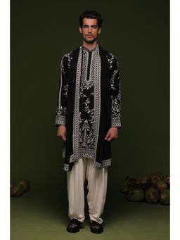 KALPRAAG - Aryaman Black Kurta with Salwar & Dupatta