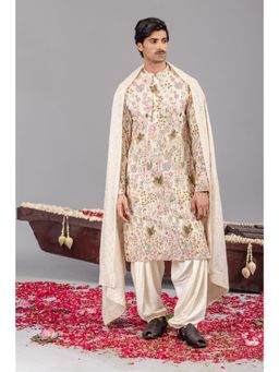 KALPRAAG - Phool Pankh Ivory Kurta & Salwar with Dupatta