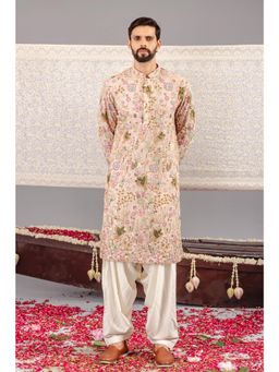 KALPRAAG - Phool Pankh Pink Kurta & Salwar with Dupatta