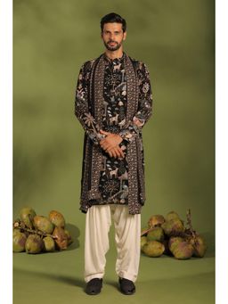 KALPRAAG - Adhiraj Black Kurta & Salwar with Dupatta