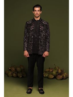 KALPRAAG - Raghunandan Black Jodhpuri with Shirt & Pant