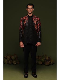 KALPRAAG - Viren Black Jodhpuri with Shirt & Pant