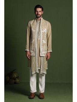 KALPRAAG - Siddharth Green Kurta, Pant with Jacket & Dupatta